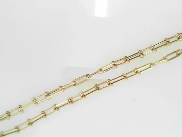Shop Modern Jewelry Collections With Exclusive Discounts 18K YELLOW DESIGNER GOLD ALTERNATING BEADED END & PAPERCLIP LINK 16 INCH CHAIN Shop Modern Jewelry Collections With Exclusive Discounts 18K YELLOW DESIGNER GOLD ALTERNATING BEADED END & PAPERCLIP LINK 16 INCH CHAIN