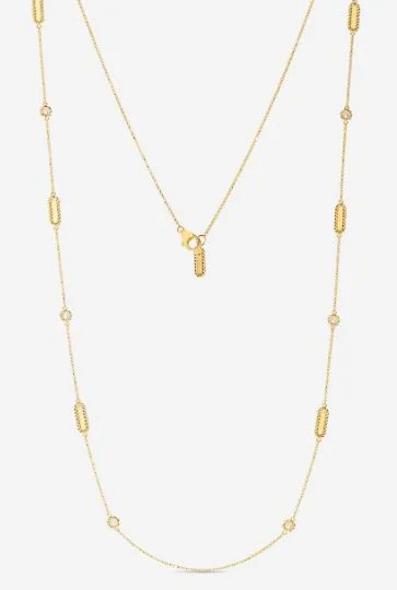 Fashion-Forward Jewelry At Exclusive Discounts 18k Yellow Gold & Diamond Station Necklace Fashion-Forward Jewelry At Exclusive Discounts 18k Yellow Gold & Diamond Station Necklace