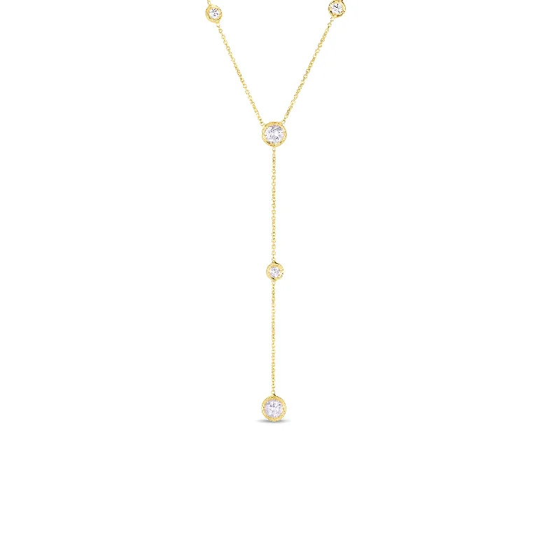 Everyday Jewelry Essentials Now On Sale 18K YELLOW GOLD DIAMONDS BY THE INCH 5 STATION ‘Y’ NECKLACE Everyday Jewelry Essentials Now On Sale 18K YELLOW GOLD DIAMONDS BY THE INCH 5 STATION ‘Y’ NECKLACE