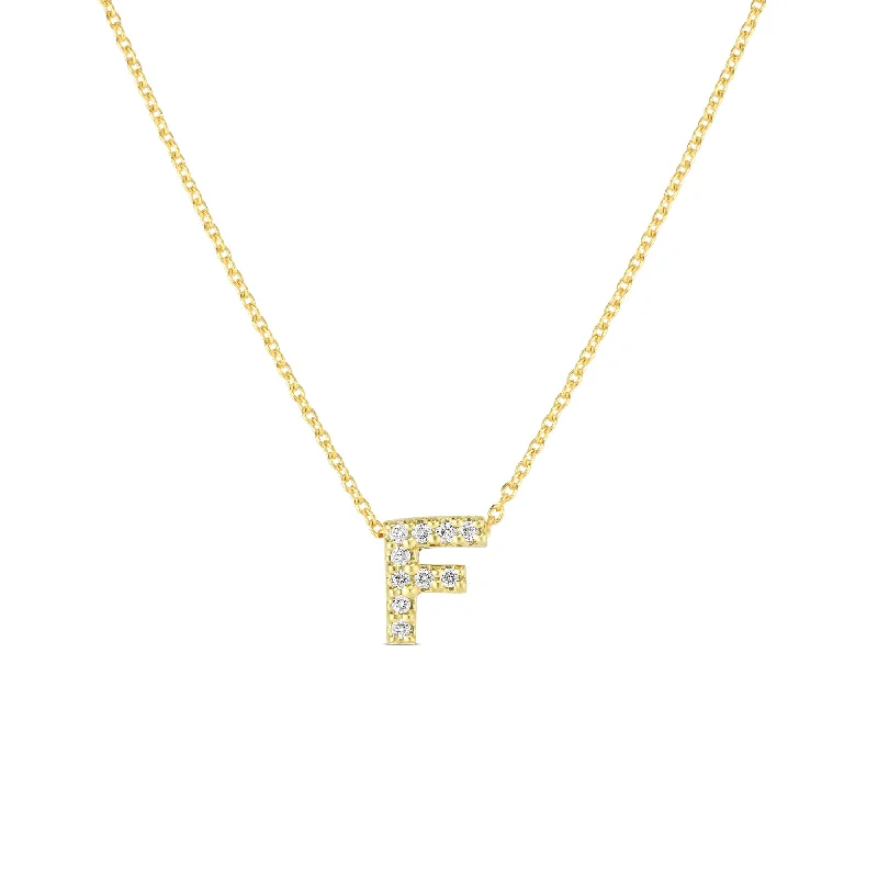 Affordable Luxury Jewelry – Style At A Great Price 18K YELLOW GOLD TINY TREASURES DIAMOND LOVE LETTER “F” NECKLACE Affordable Luxury Jewelry – Style At A Great Price 18K YELLOW GOLD TINY TREASURES DIAMOND LOVE LETTER “F” NECKLACE