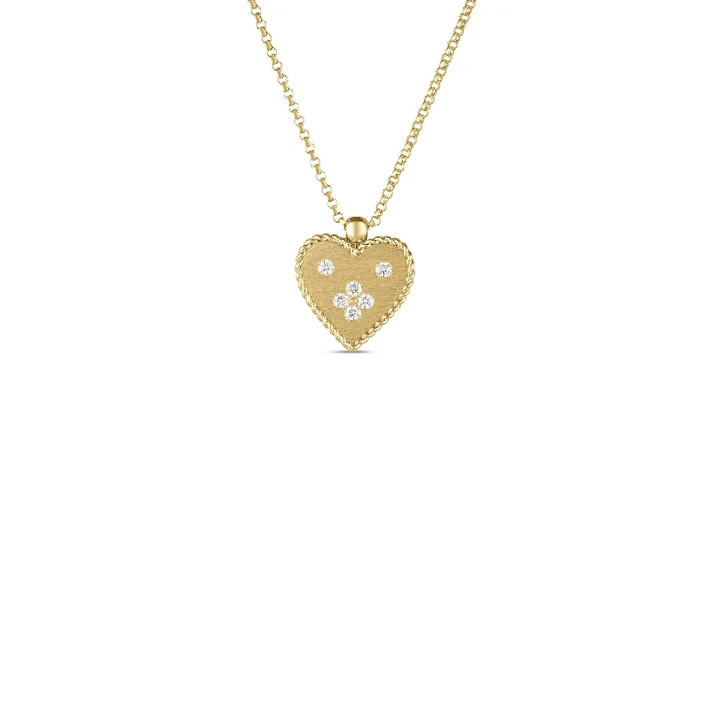 Luxury Handcrafted Jewelry For Elegant Looks 18K YELLOW GOLD VENETIAN PRINCESS SMALL HEART MEDALLION NECKLACE Luxury Handcrafted Jewelry For Elegant Looks 18K YELLOW GOLD VENETIAN PRINCESS SMALL HEART MEDALLION NECKLACE