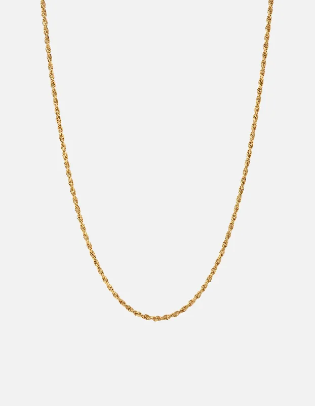 Best Jewelry Deals – Premium Quality At Exclusive Discounts 2.4mm Rope Chain Necklace, Gold Vermeil