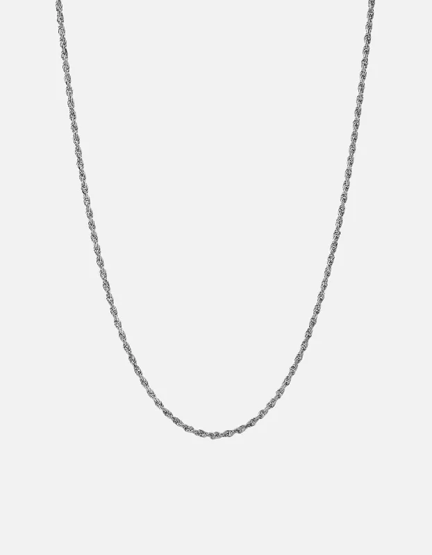 Breathtaking Jewelry At Limited-Time Savings 2.4mm Rope Chain Necklace, Sterling Silver Breathtaking Jewelry At Limited-Time Savings 2.4mm Rope Chain Necklace, Sterling Silver