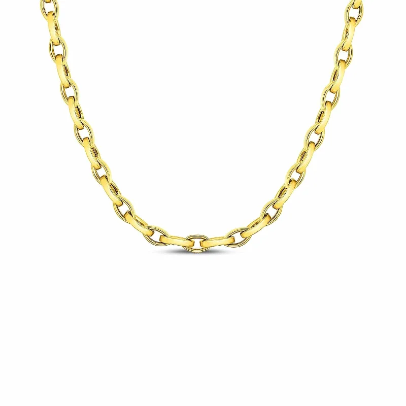 Affordable Luxury Jewelry For Every Occasion High Polished Almond Link Necklace