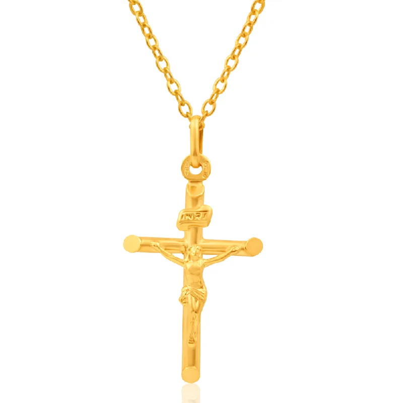 Gorgeous Jewelry, Limited-Time Savings 9ct Yellow Gold Crucifix Bar Pendant