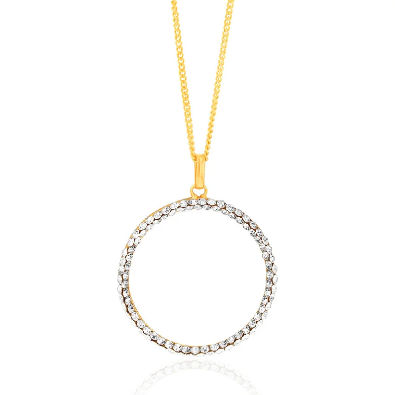 Exclusive Jewelry Offers – Sparkle For Less 9ct Yellow Gold Filled 20mm Round Crystal Pendant Exclusive Jewelry Offers – Sparkle For Less 9ct Yellow Gold Filled 20mm Round Crystal Pendant
