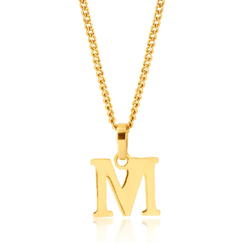 Make Every Moment Shine – Jewelry Discounts Available 9ct Yellow Gold Initial "M" Pendant Make Every Moment Shine – Jewelry Discounts Available 9ct Yellow Gold Initial "M" Pendant