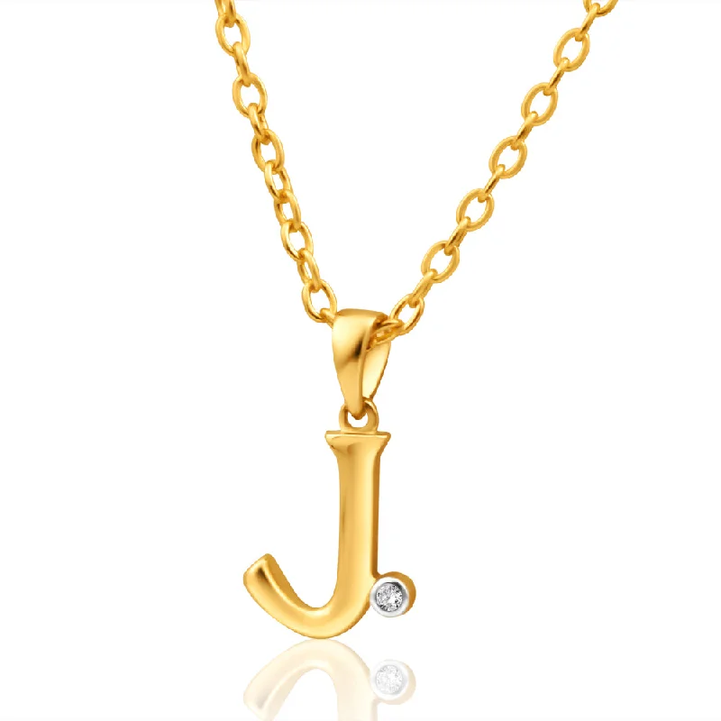 Unique Jewelry For Less – Shop The Sale Now 9ct Yellow Gold Pendant Initial J set with diamond Unique Jewelry For Less – Shop The Sale Now 9ct Yellow Gold Pendant Initial J set with diamond