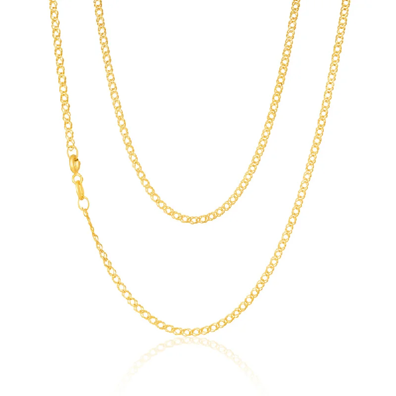 Discounted Jewelry For A Glamorous Look 9ct Yellow Solid Gold Double Curb 30 Gauge Diamond Cut 45cm Chain Discounted Jewelry For A Glamorous Look 9ct Yellow Solid Gold Double Curb 30 Gauge Diamond Cut 45cm Chain