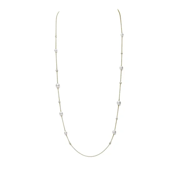 Exclusive Jewelry Bundles At Discounted Rates Akoya Cultured Pearl and Diamond Station Collection Necklace in 18K Yellow Gold – 31 Inch Exclusive Jewelry Bundles At Discounted Rates Akoya Cultured Pearl and Diamond Station Collection Necklace in 18K Yellow Gold – 31 Inch