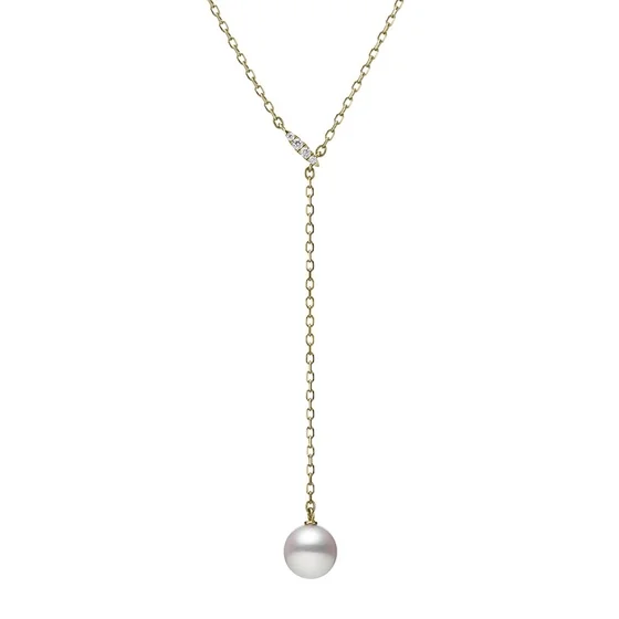 Shop Dazzling Jewelry At The Best Prices Akoya Cultured Pearl Drop Pendant in 18K Yellow Gold Shop Dazzling Jewelry At The Best Prices Akoya Cultured Pearl Drop Pendant in 18K Yellow Gold
