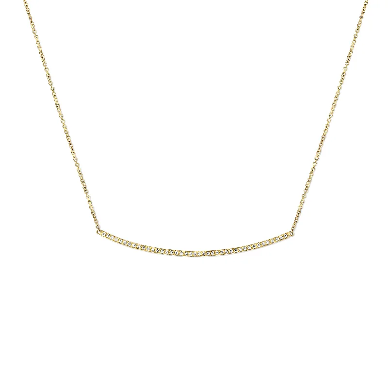 Exclusive Jewelry Sale – Shine For Less Bar Necklace with Diamonds