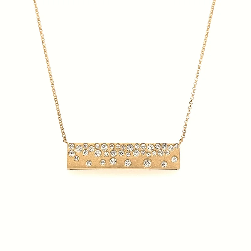 Fashion-Forward Jewelry At Exclusive Discounts 14K Yellow Gold Celebration Diamond Bar Pendant with a 14K Yellow Gold Cable LinkNecklace (0.68ctw) Fashion-Forward Jewelry At Exclusive Discounts 14K Yellow Gold Celebration Diamond Bar Pendant with a 14K Yellow Gold Cable LinkNecklace (0.68ctw)