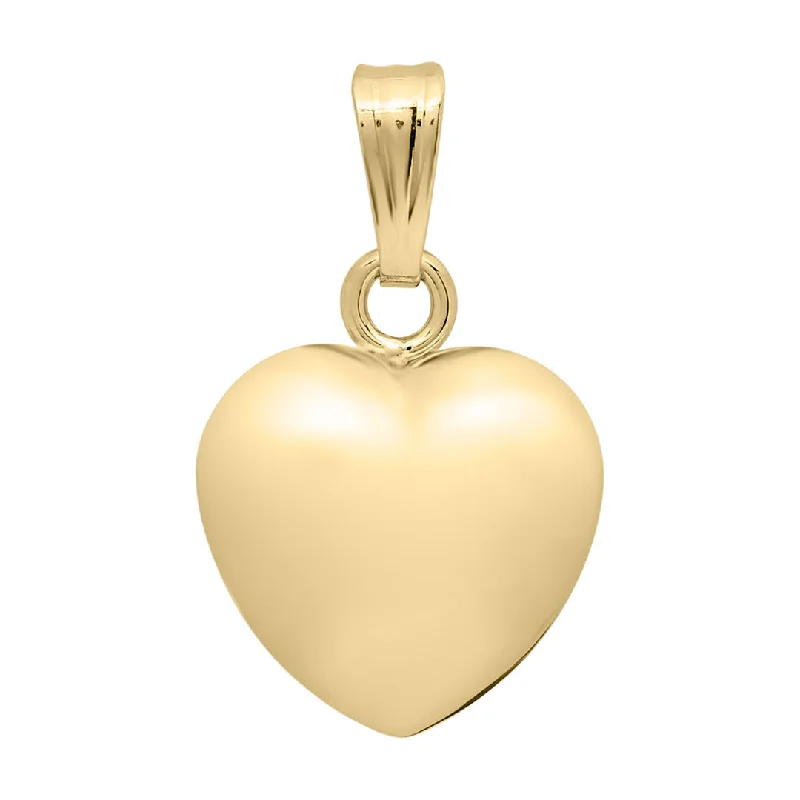 Premium Diamond Jewelry For Unforgettable Moments Child 14K Yellow Gold Puffed Heart Pendant Necklace Premium Diamond Jewelry For Unforgettable Moments Child 14K Yellow Gold Puffed Heart Pendant Necklace