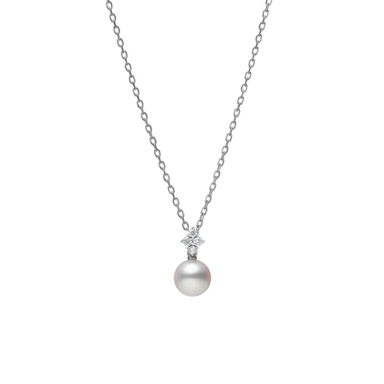 Premium Jewelry At Special Low Prices For A Limited Time Classic Akoya Cultured Pearl and Diamond Pendant in 18K White Gold Premium Jewelry At Special Low Prices For A Limited Time Classic Akoya Cultured Pearl and Diamond Pendant in 18K White Gold