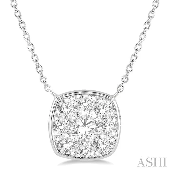 Unique Jewelry For Less – Shop The Sale Now CUSHION SHAPE LOVEBRIGHT ESSENTIAL DIAMOND PENDANT