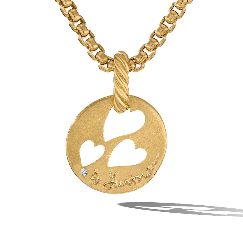Breathtaking Jewelry, Breathtaking Prices DY Elements Open Hearts Pendant in 18K Yellow Gold with Diamonds Breathtaking Jewelry, Breathtaking Prices DY Elements Open Hearts Pendant in 18K Yellow Gold with Diamonds