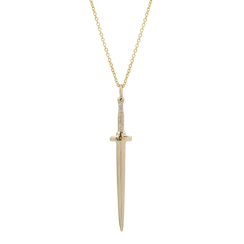 Celebrate With Sparkle – Jewelry Sale Now Live White Diamond Large Dagger Pendant Necklace Celebrate With Sparkle – Jewelry Sale Now Live White Diamond Large Dagger Pendant Necklace
