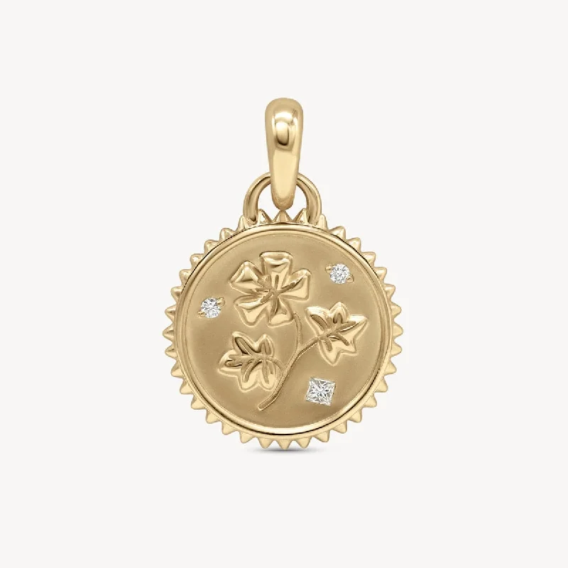 Personalized Jewelry At Special Discount Rates Wildflower Medallion Necklace