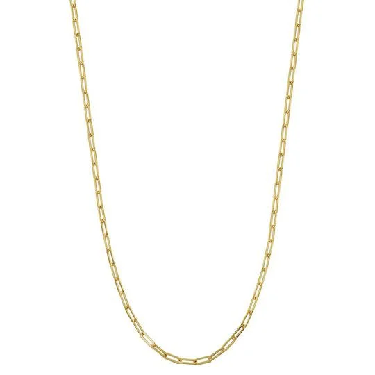 Classic And Modern Jewelry Styles On Sale Gold Plated Silver 3mm Paperclip Chain Necklace Classic And Modern Jewelry Styles On Sale Gold Plated Silver 3mm Paperclip Chain Necklace