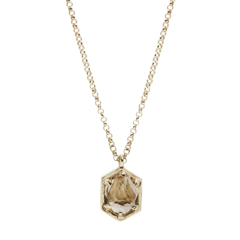 Shop Handcrafted Jewelry At Special Promotional Rates Hexagon Champagne Necklace