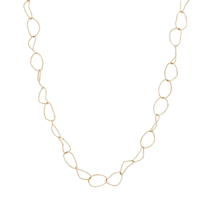 Best-Selling Jewelry Now Available At Special Deals I Slim Textured Gold Link Necklace Best-Selling Jewelry Now Available At Special Deals I Slim Textured Gold Link Necklace
