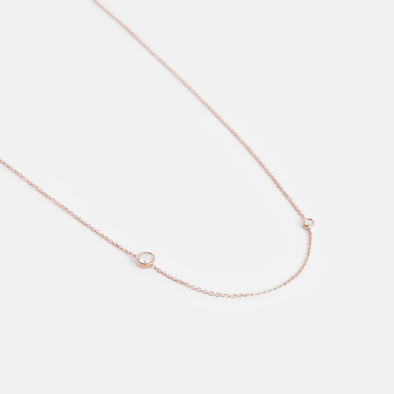 Get Your Favorite Jewelry At The Best Price Iba Necklace in Rose Gold with White Diamonds Get Your Favorite Jewelry At The Best Price Iba Necklace in Rose Gold with White Diamonds