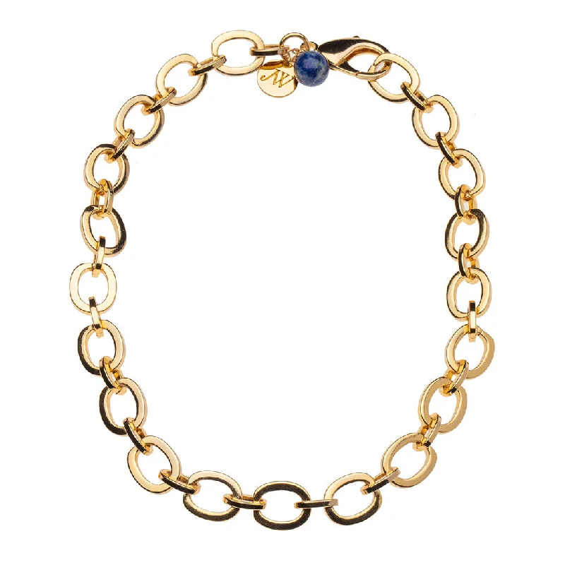 Exclusive Jewelry Bundles At Discounted Rates Jane Win Chunky Link Chain with Lapis Bead Exclusive Jewelry Bundles At Discounted Rates Jane Win Chunky Link Chain with Lapis Bead