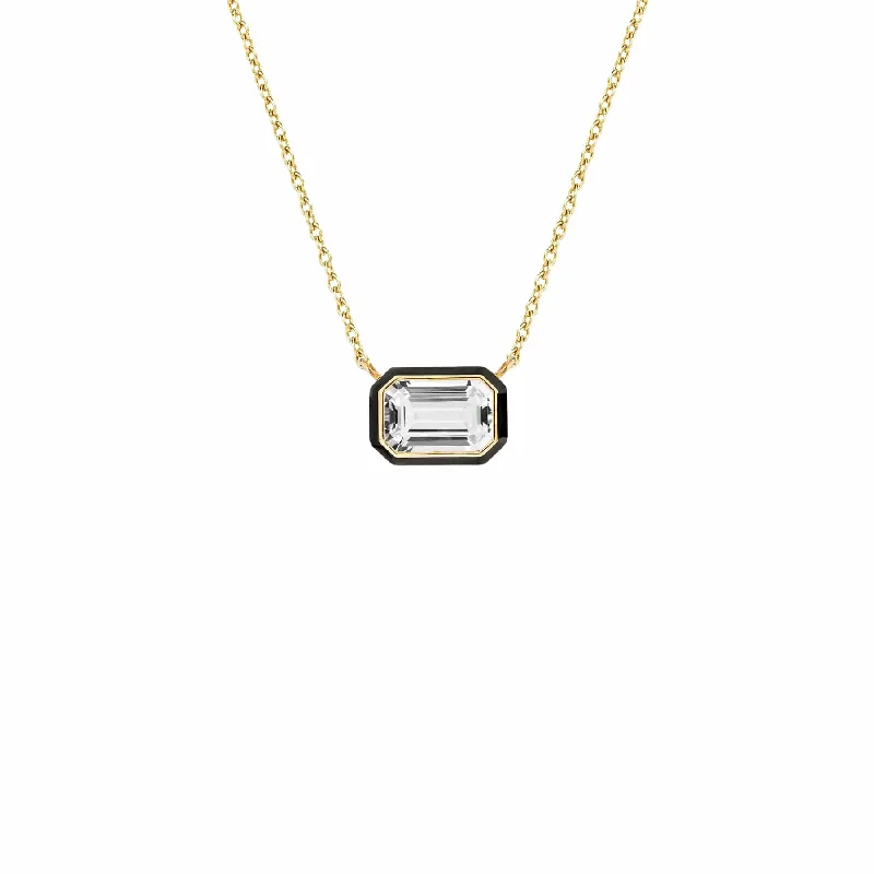 Shop High-Quality Jewelry At Jaw-Dropping Discounts Rock Crystal Black Enamel Queen Necklace Shop High-Quality Jewelry At Jaw-Dropping Discounts Rock Crystal Black Enamel Queen Necklace