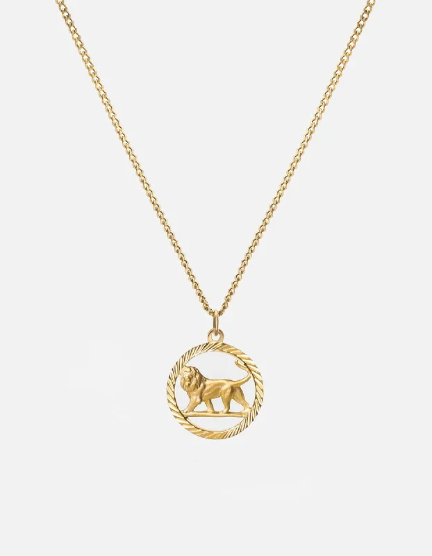 Limited-Time Offer On Elegant Jewelry Pieces Lev Lion Necklace, Gold Vermeil