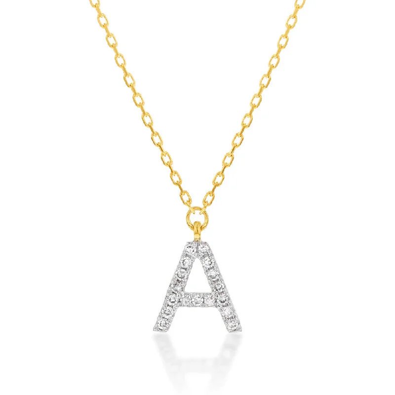Flash Sale On Exquisite Jewelry – Don't Miss Out Luminesce Lab Diamond A Initial Pendant in 9ct Yellow Gold with Adjustable 45cm Chain Flash Sale On Exquisite Jewelry – Don't Miss Out Luminesce Lab Diamond A Initial Pendant in 9ct Yellow Gold with Adjustable 45cm Chain