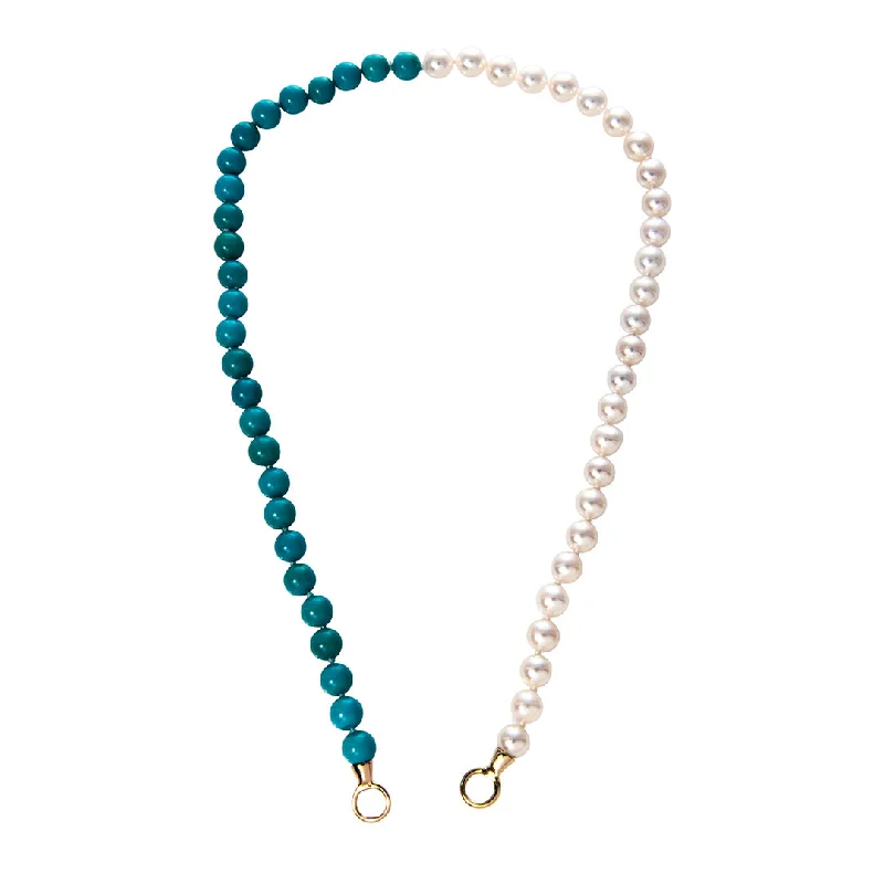 Best-Selling Jewelry Now Available At Special Deals Marla Aaron Akoya Pearl & Turquoise Half & Half Strand Best-Selling Jewelry Now Available At Special Deals Marla Aaron Akoya Pearl & Turquoise Half & Half Strand