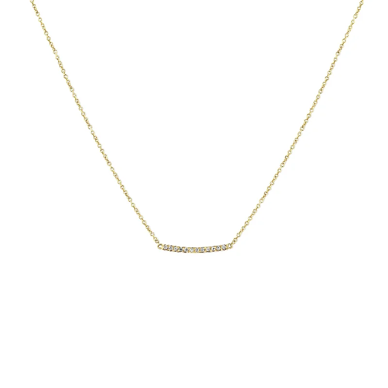 Last Chance To Grab Your Favorite Jewelry At A Discount Mini Bar Necklace with Diamonds