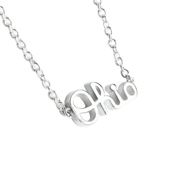 Seasonal Jewelry Sale – Upgrade Your Style Today OSU Mini Script Ohio Necklace