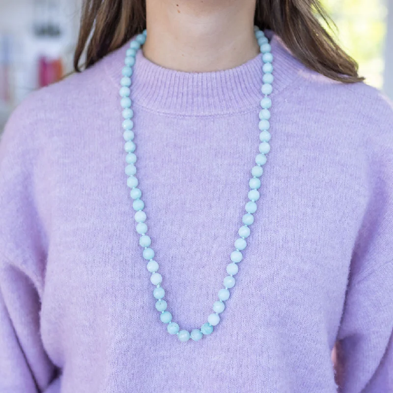 Elevate Your Outfit With Discounted Statement Jewelry Mint Gemstone Necklace