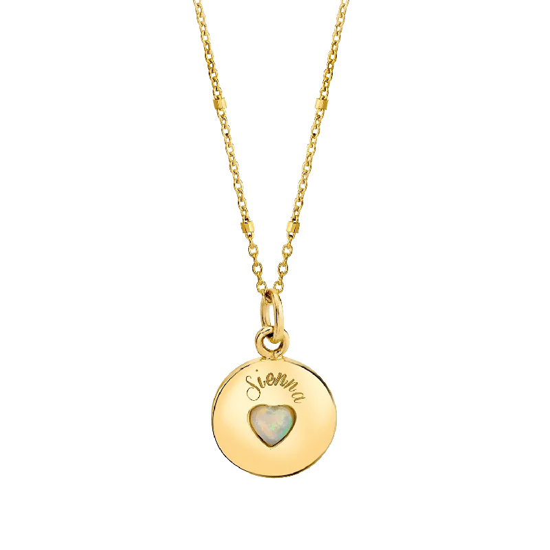Elegant Jewelry Pieces At Unbelievable Prices Opal Heart Name Medallion