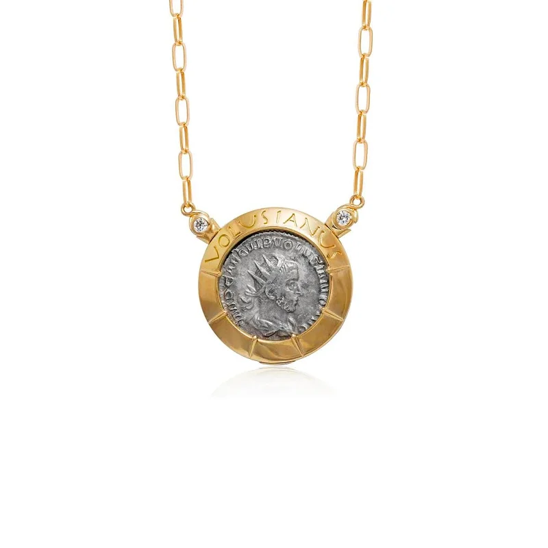 Exclusive Jewelry Sale – Sparkle For Less Roman Volusian Reversible Coin Necklace with Diamonds Exclusive Jewelry Sale – Sparkle For Less Roman Volusian Reversible Coin Necklace with Diamonds