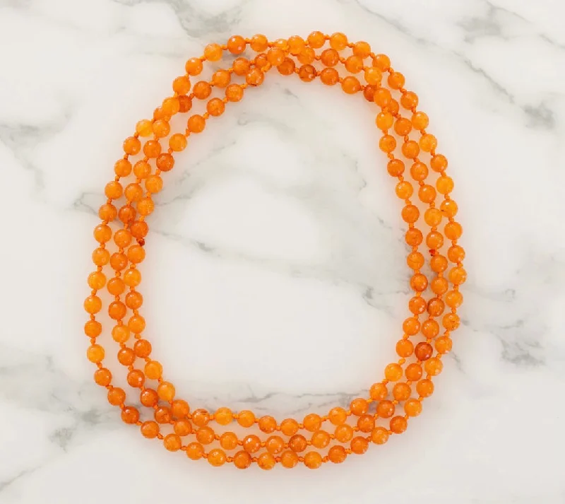 Elegant Jewelry, Exclusive Prices – Shop Now Orange College Gemstone Necklace