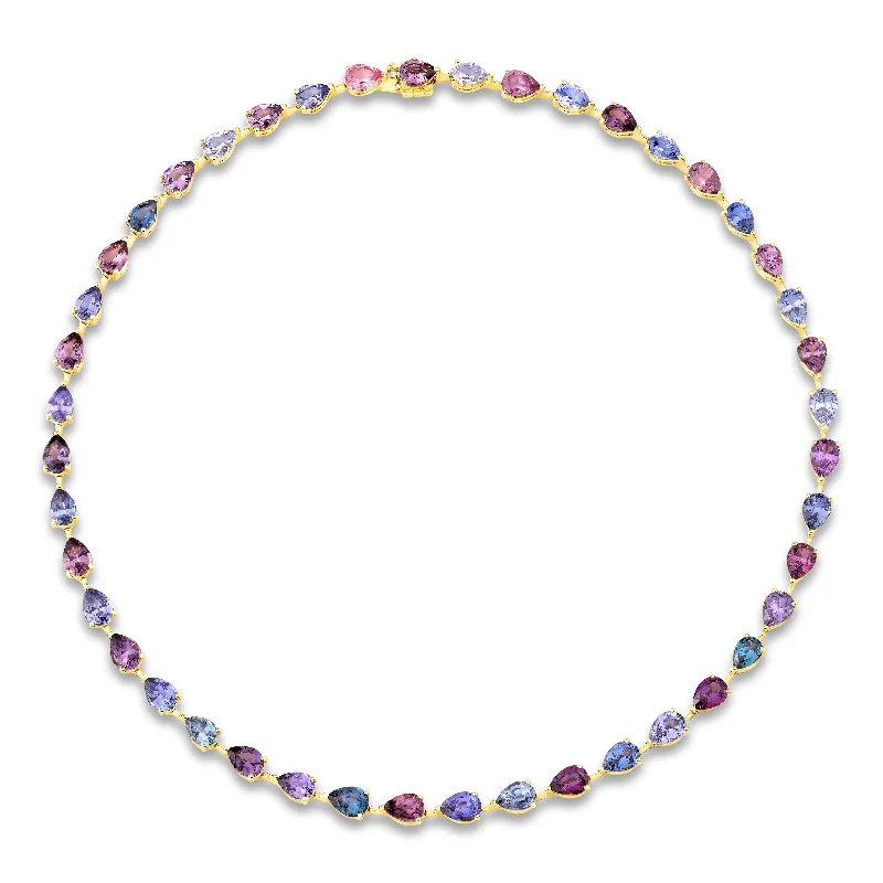 Huge Markdowns On Premium Jewelry Styles Pear-Shaped Spinel and Diamond Necklace in 18kt Yellow Gold Huge Markdowns On Premium Jewelry Styles Pear-Shaped Spinel and Diamond Necklace in 18kt Yellow Gold
