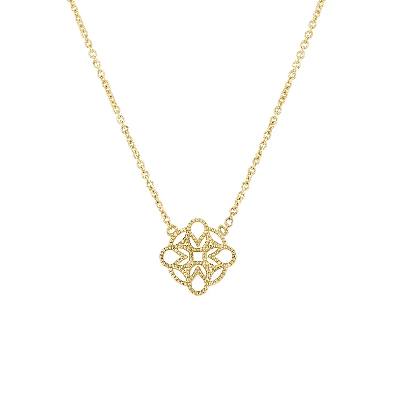 Buy More, Save More On Stunning Jewelry Pieces Petite Lace Deco Necklace - IV