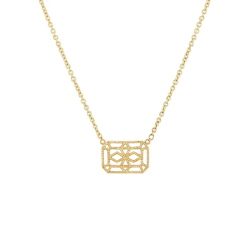 Exclusive Jewelry Offers – Shine For Less Petite Lace Deco Necklace - VIII