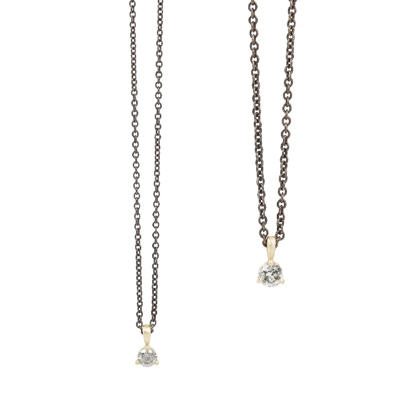 Jewelry Clearance – Final Chance To Save Big Salt + Pepper Diamond Necklace