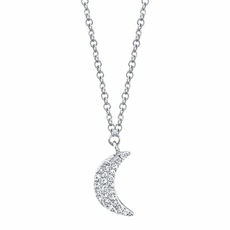Everyday Jewelry Essentials Now On Sale Diamond Crescent Moon Necklace