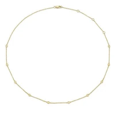 Seasonal Jewelry Deals – Elevate Your Style Shy Creation Diamond Station Necklace 1/5 ct tw Round 14K Yellow Gold Seasonal Jewelry Deals – Elevate Your Style Shy Creation Diamond Station Necklace 1/5 ct tw Round 14K Yellow Gold