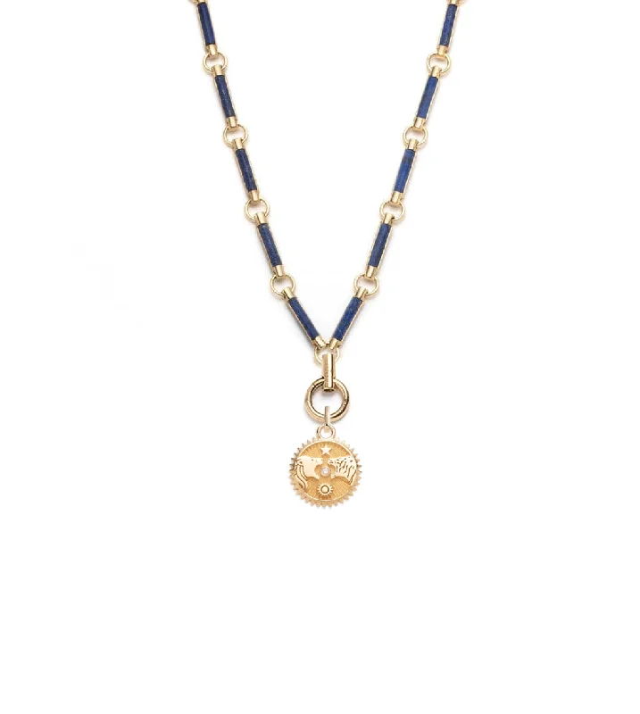 Unmissable Deals On Handmade Jewelry Collections Solar & Lunar - Strength : Lapis Lazuli Hanging Clockweight Chain Necklace Unmissable Deals On Handmade Jewelry Collections Solar & Lunar - Strength : Lapis Lazuli Hanging Clockweight Chain Necklace