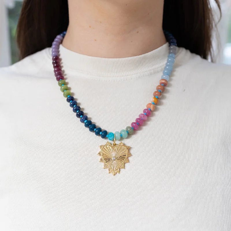 Jewelry Flash Sale – Stylish Designs At Unbeatable Rates South of France Heart Gemstone Necklace