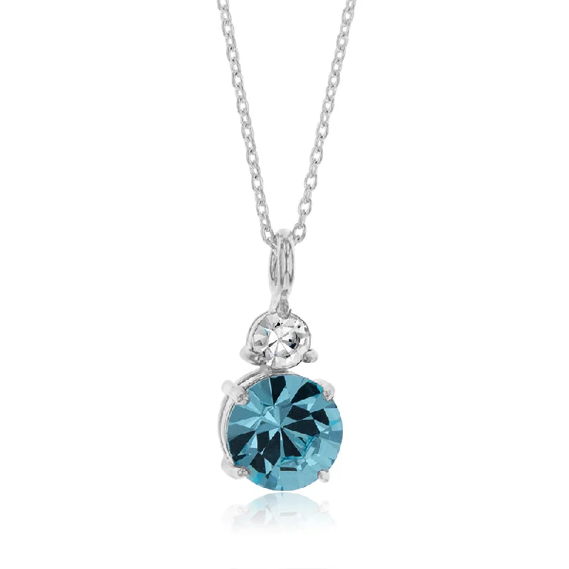 Bohemian-Inspired Jewelry For Free-Spirited Fashion Sterling Silver Aqua Bohemica And White Crystal Pendant With 45cm Chain Bohemian-Inspired Jewelry For Free-Spirited Fashion Sterling Silver Aqua Bohemica And White Crystal Pendant With 45cm Chain