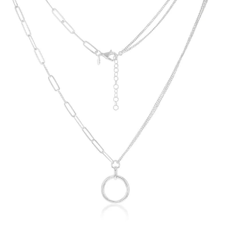 Trendy Minimalist Jewelry For Everyday Wear Sterling Silver Circle Of Life Pendnt On 42+3cm Fancy Chain Trendy Minimalist Jewelry For Everyday Wear Sterling Silver Circle Of Life Pendnt On 42+3cm Fancy Chain