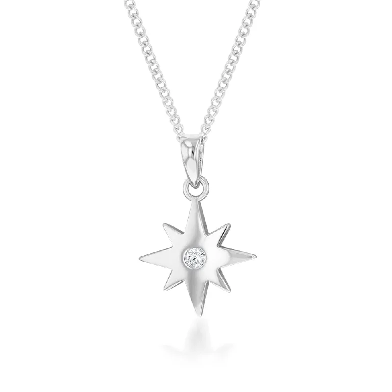 Jewelry Deals That Outshine The Rest Sterling Silver Cubic Zirconia Star Pendant