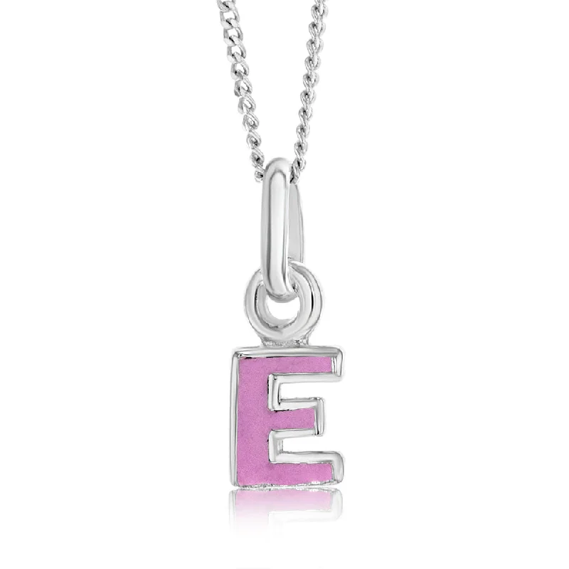 Unmissable Discounts On Timeless Jewelry Pieces Sterling Silver Pink Enamel Initial "E" Pendant Unmissable Discounts On Timeless Jewelry Pieces Sterling Silver Pink Enamel Initial "E" Pendant